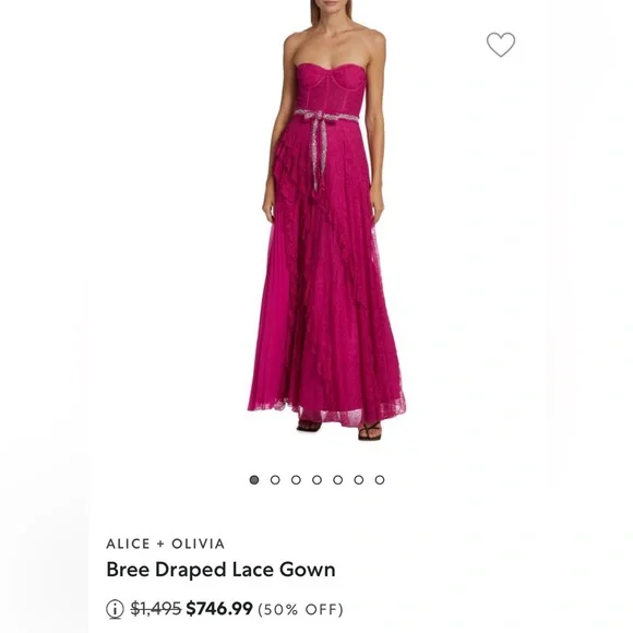 ALICE + OLIVIA
Bree Draped Lace Gown - Picture 5 of 5